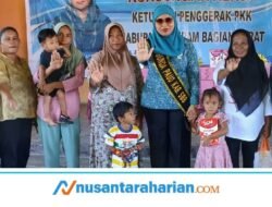Ketua TP-PKK Kabupaten SBB Tinjau Langsung Posyandu dan Berikan Bantuan Gizi Di Masika  Jaya.