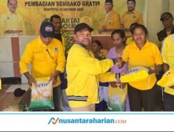 Golkar SBB Salurkan Bantuan Sembako di Desa Hunitetu, Inamosol
