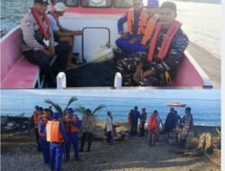 Polres Seram Bagian Barat Bersama Tim SAR Lanjutkan Pencarian Hari Kedua Korban Laka Laut di Huamual
