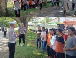 Polres SBB Gelar Operasi salawaku 2026,Dan Sosialisasi Keselamatan Lalulintas Kepada Siswa SMK Tunas Timur Piru